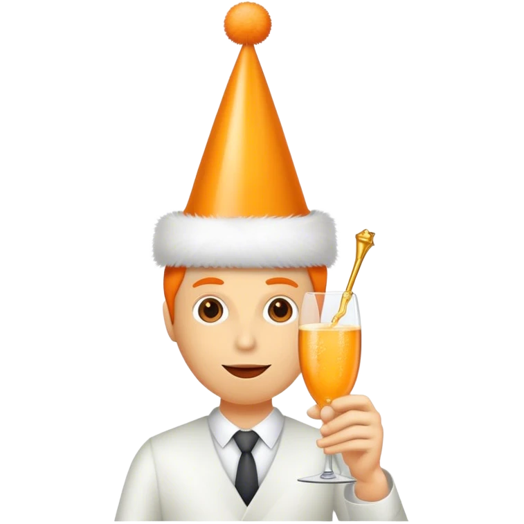 Orange champagne  emoji