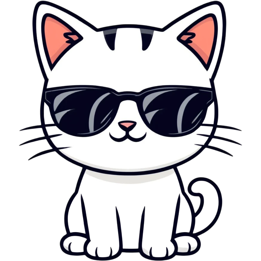 Cat with sunglasses emoji