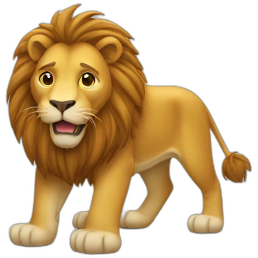 Lion qui boit de la bière emoji