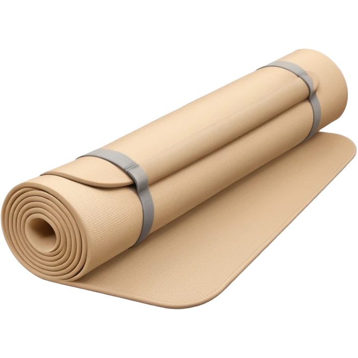 beige half rolled out yoga mat emoji