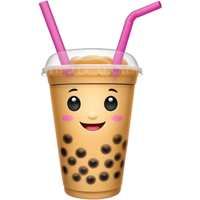 a bubble tea mascot emoji