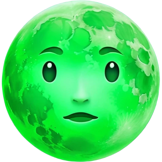 green full moon emoji