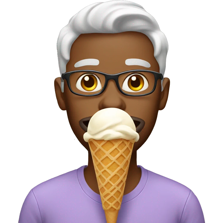 Crazy for ice cream emoji