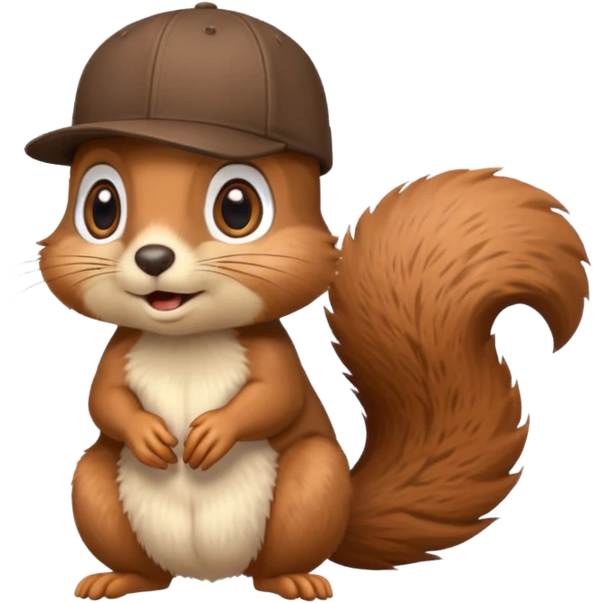 Ardilla con gorra  emoji