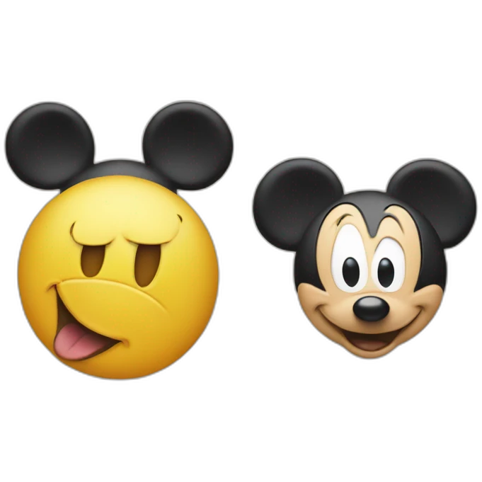 sausag with Mickey Mouse emoji