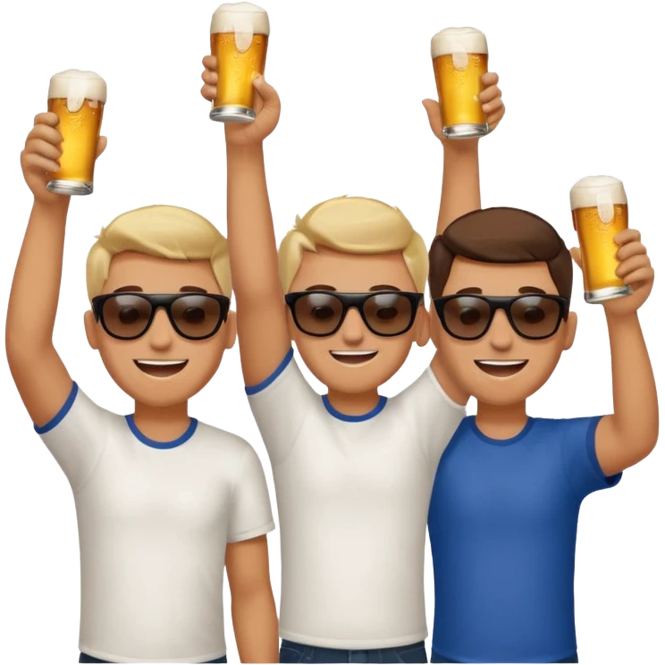Boys cheers drinks emoji
