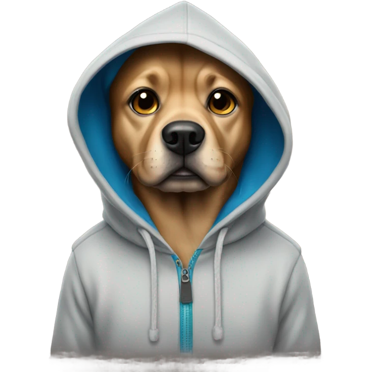 Dog wearing hoodie  emoji