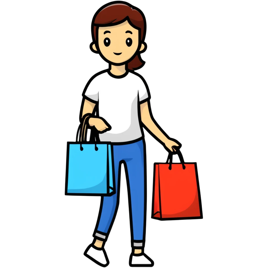 person with shopping bags emoji