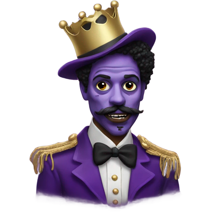 prince purple rain zombie dancing with painter's moustache emoji