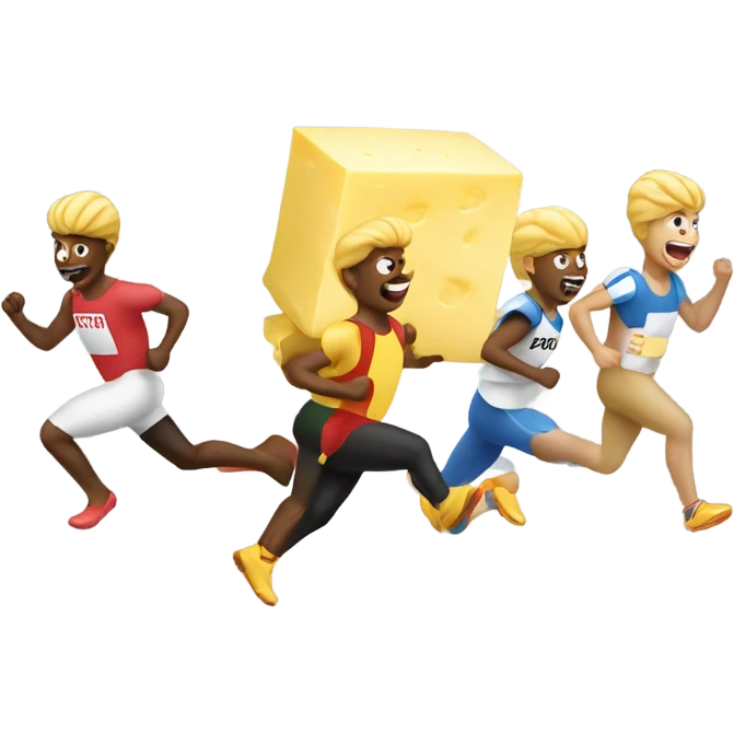 Butter running race emoji