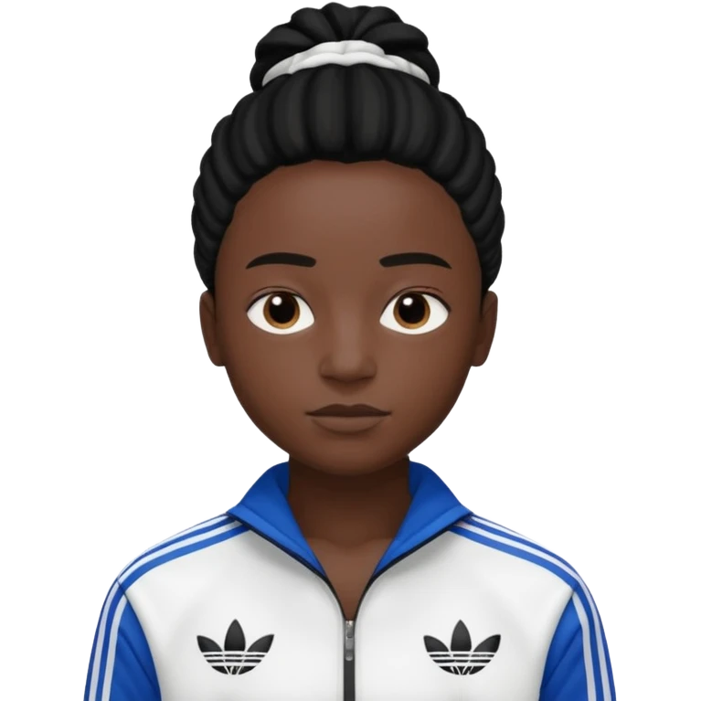 Adidas white stripes black human emoji