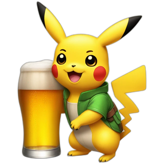Pikachu bière emoji
