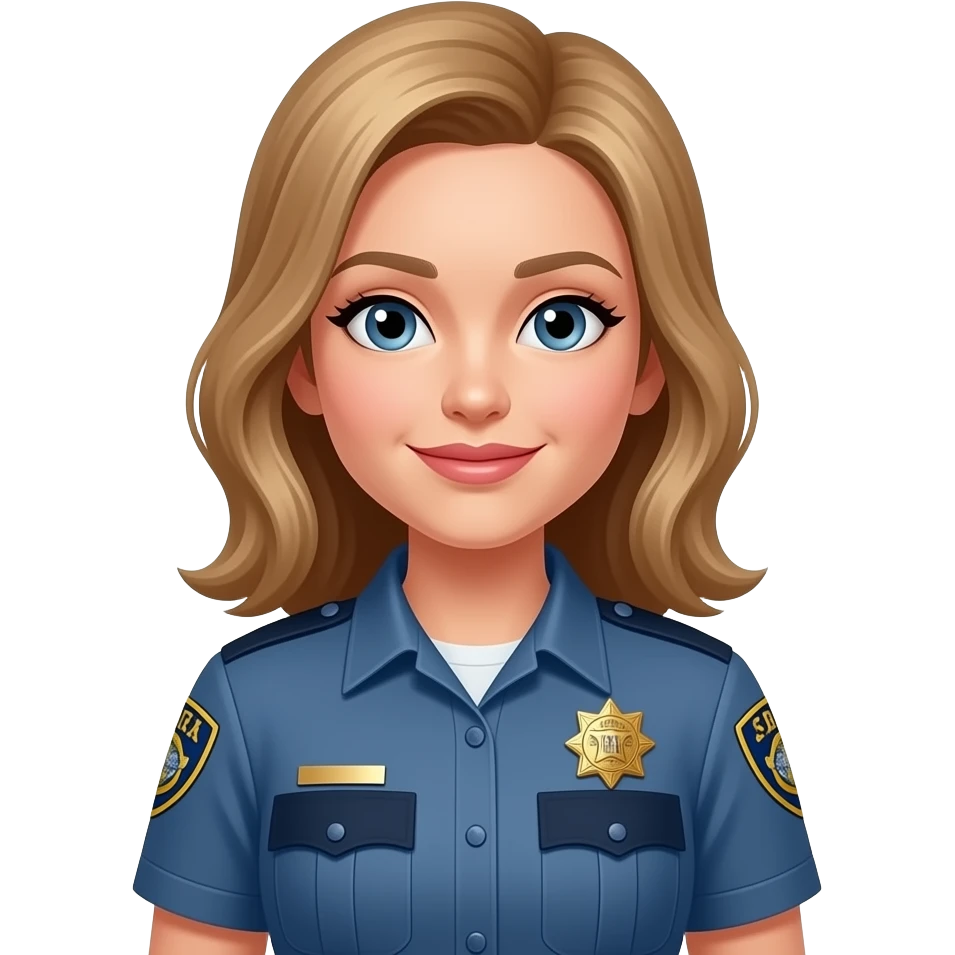 Beautiful Girl deputy sheriff emoji