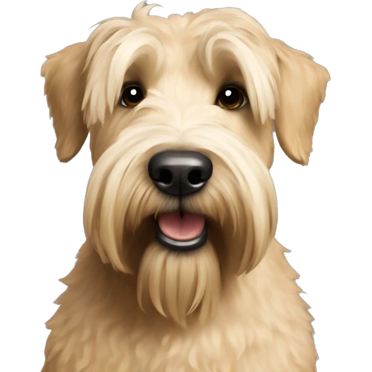 Wheaten terrier with standard breed cut emoji