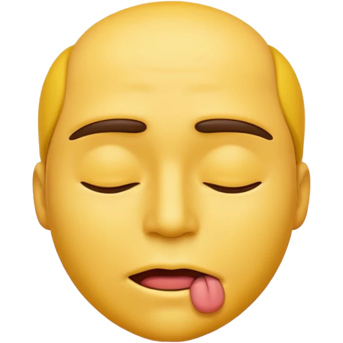  A male emoji with hyper lips with it’s eyes closed not smiling with its mouth closed and it’s yellow while making the ishowspeed face emoji