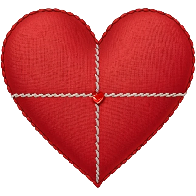 heart with a stitched patch emoji
