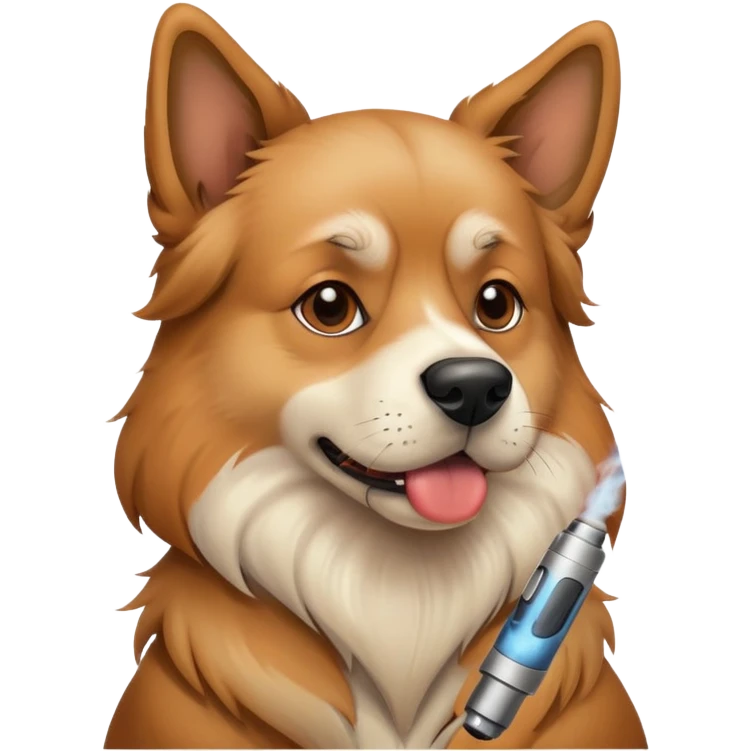 dog vaping emoji