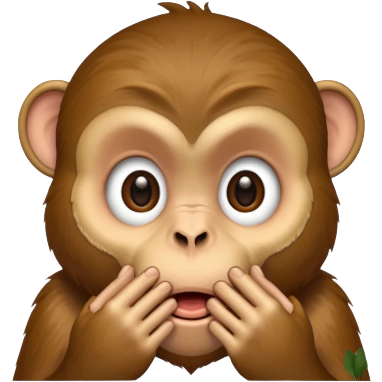 A monkey covering his mouth  emoji