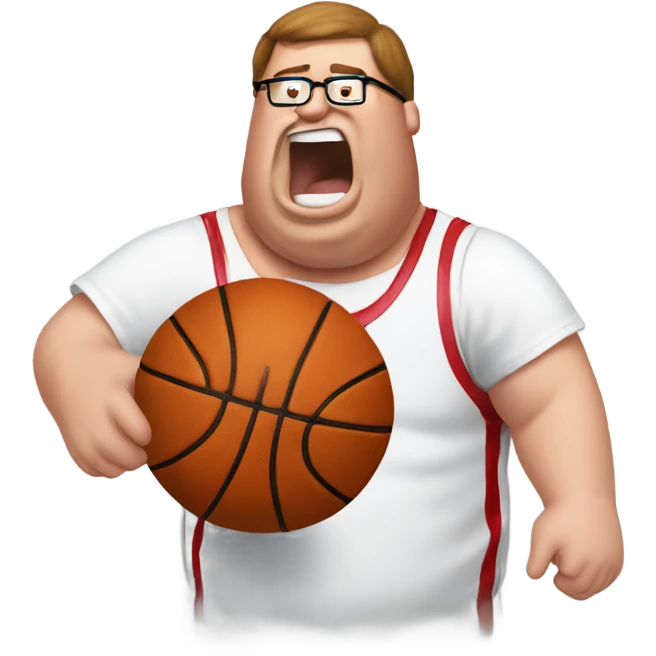 Peter griffin shooting a basketball  emoji