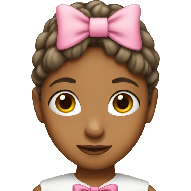 Girl wearing a bow emoji