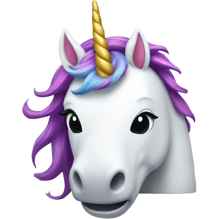 Unicorn on bathroom emoji