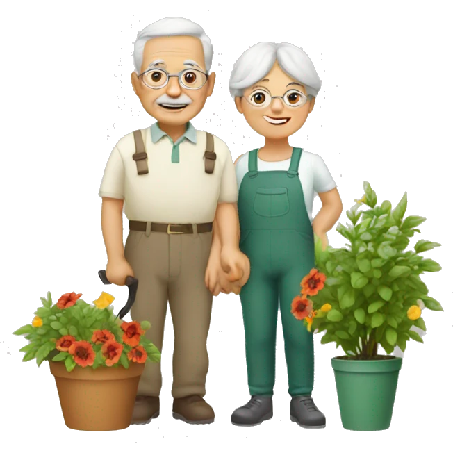 grandparents are gardener emoji
