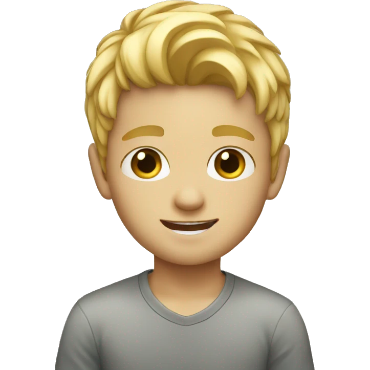 Cute blonde boy emoji