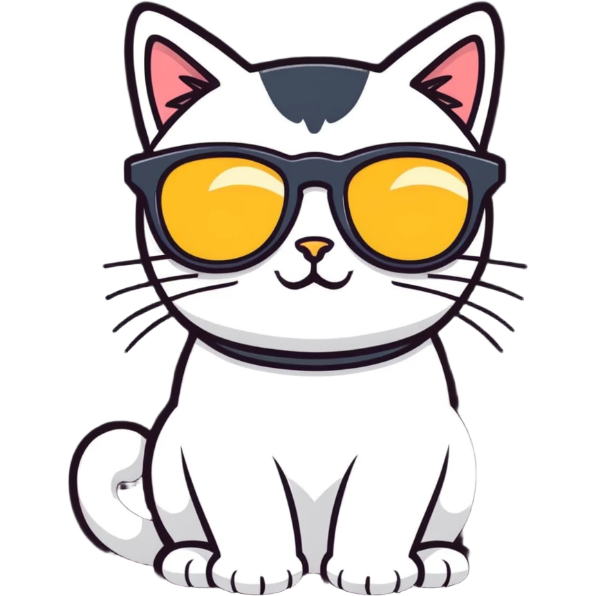 Cat with sunglasses emoji