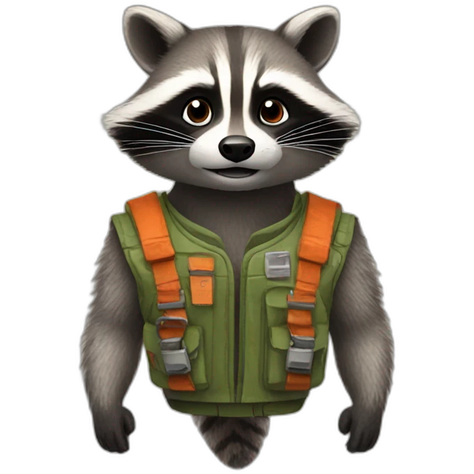 raccoon rocket emoji