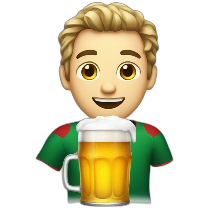 drinking beer hockey emoji