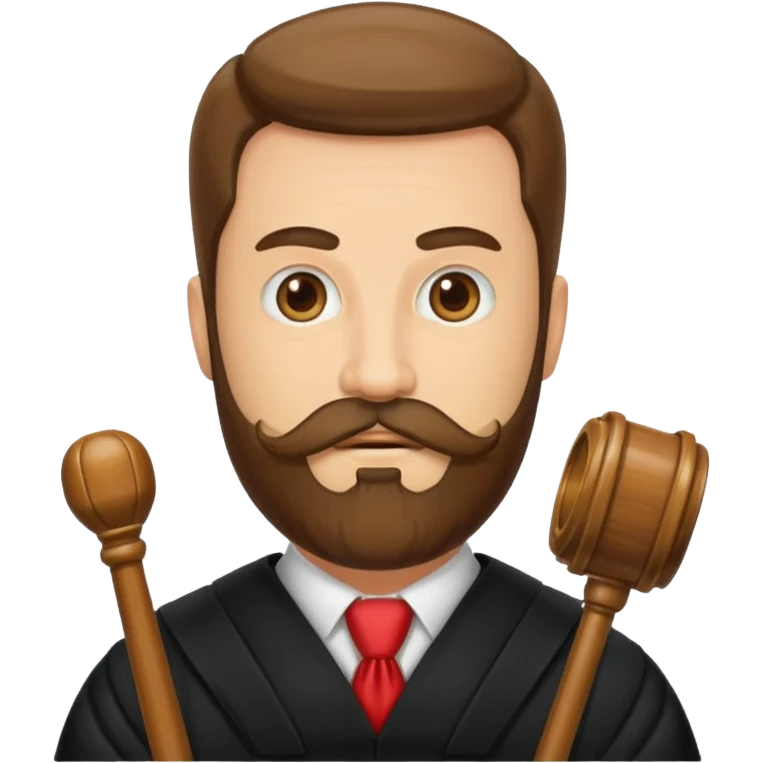 I need a man judge with beard and moustache emoji