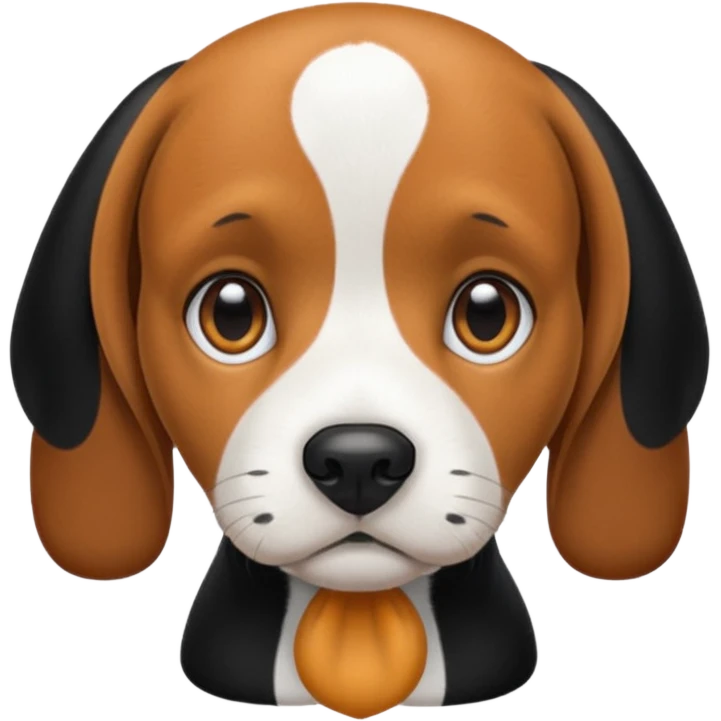 black and white beagle no brown on it emoji