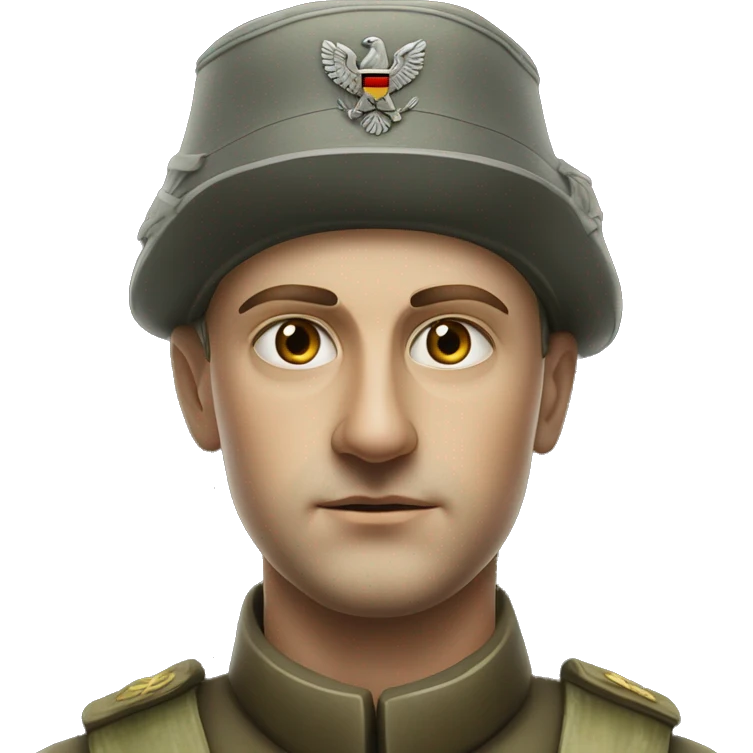 serious german soldier the middle of the XX century photorealistic  emoji