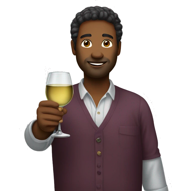 glass of wine in hand emoji