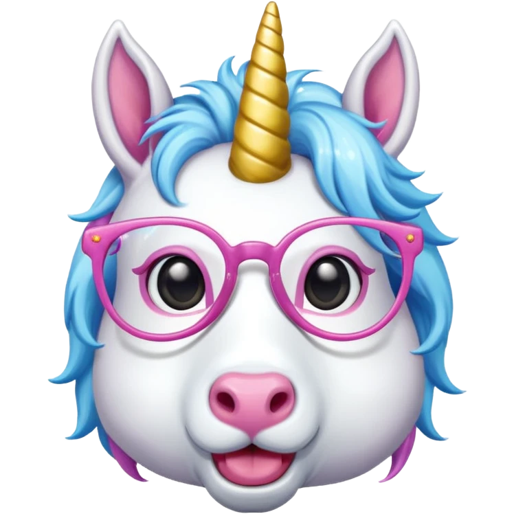 unicorn whit glasses emoji