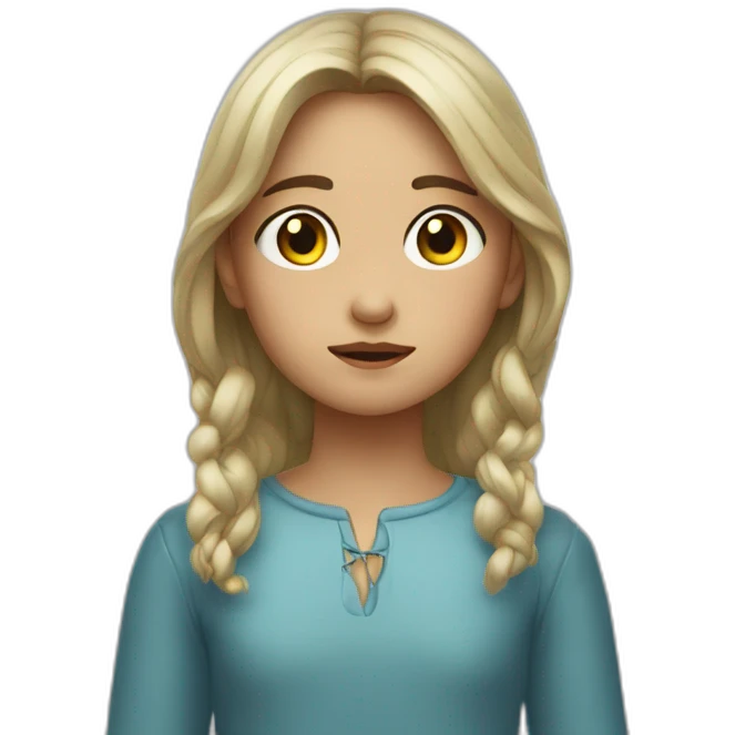 la niña llorando emoji