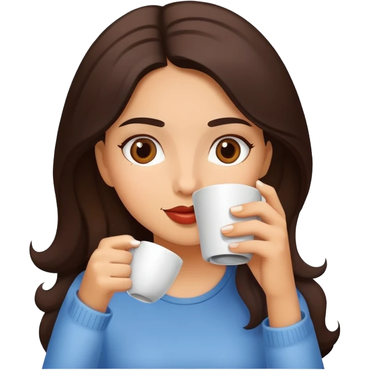 Girl Latina coffee emoji