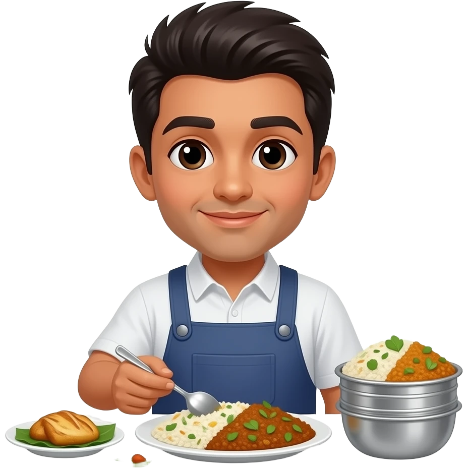 Waiting for briyani who is my friend said that he will give briyani for Ester emoji