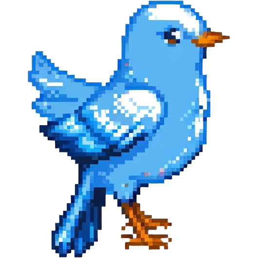 Twitter blue bird logo emoji