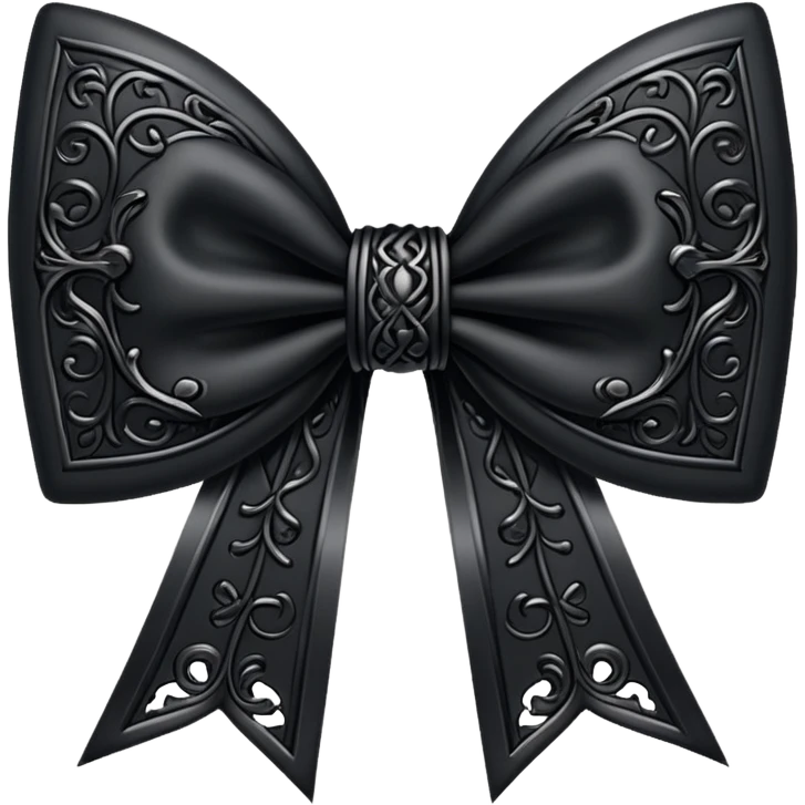 Gothic bow emoji