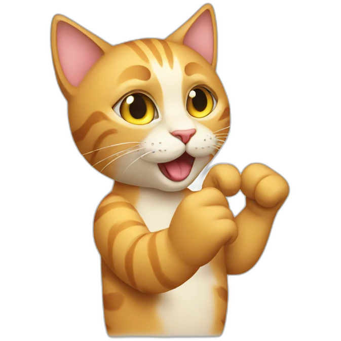 cat givin finger emoji