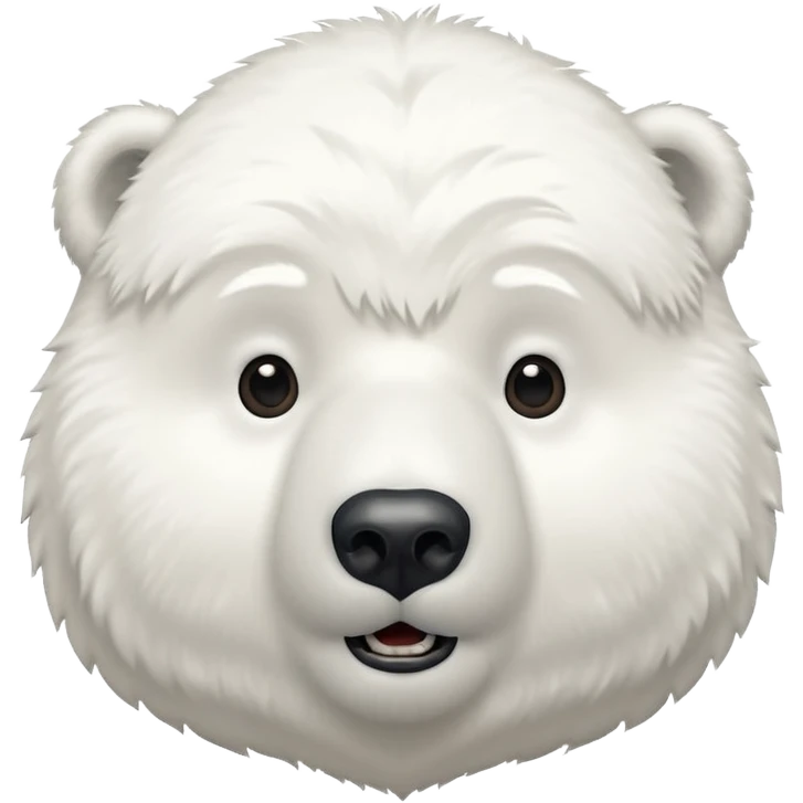polar bear, chin support, suprise emoji