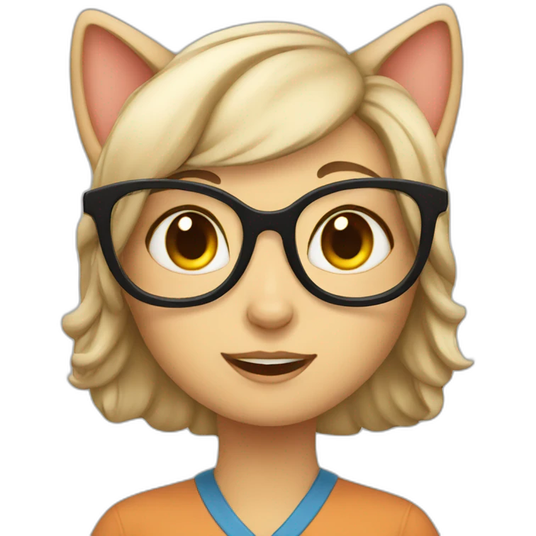 Teacher female cat emoji