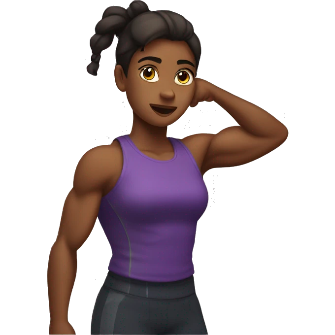 a girl with biceps emoji
