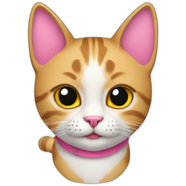 Cat with pink t-shirt emoji