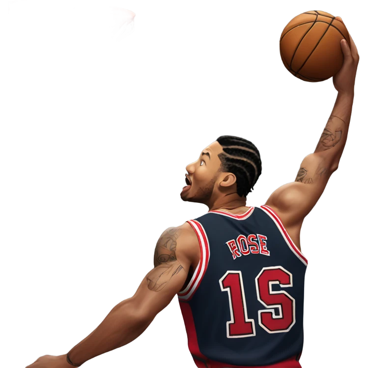 derrick rose dunking  emoji