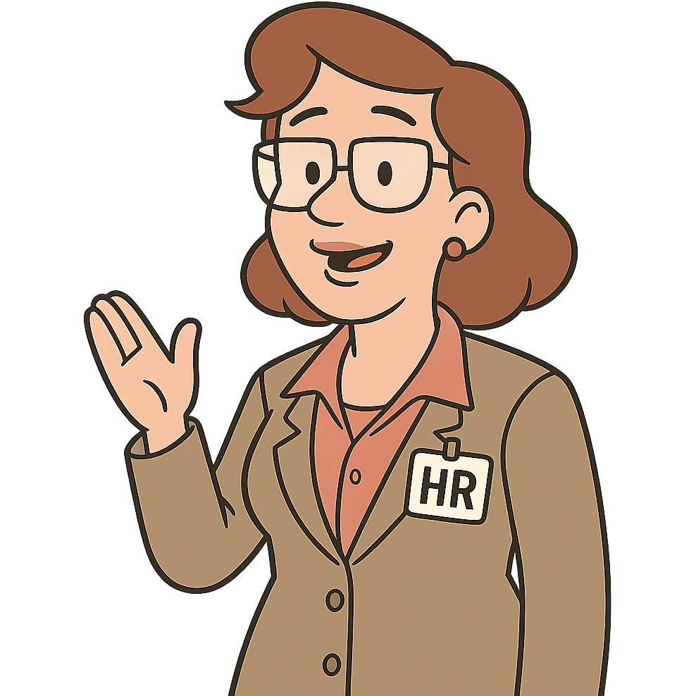 flat toon style HR manager emoji
