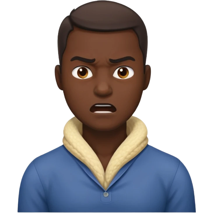 furious man holding his neck emoji