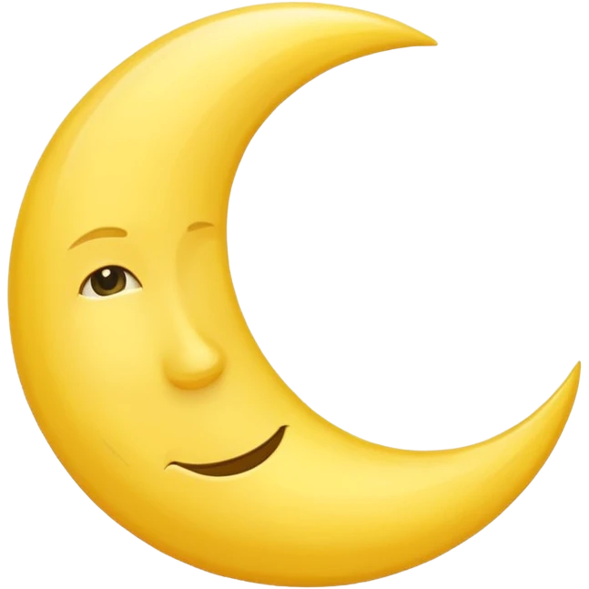 half moon emoji