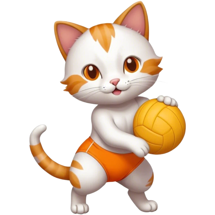 Cat with Doritos playing volleyball  emoji